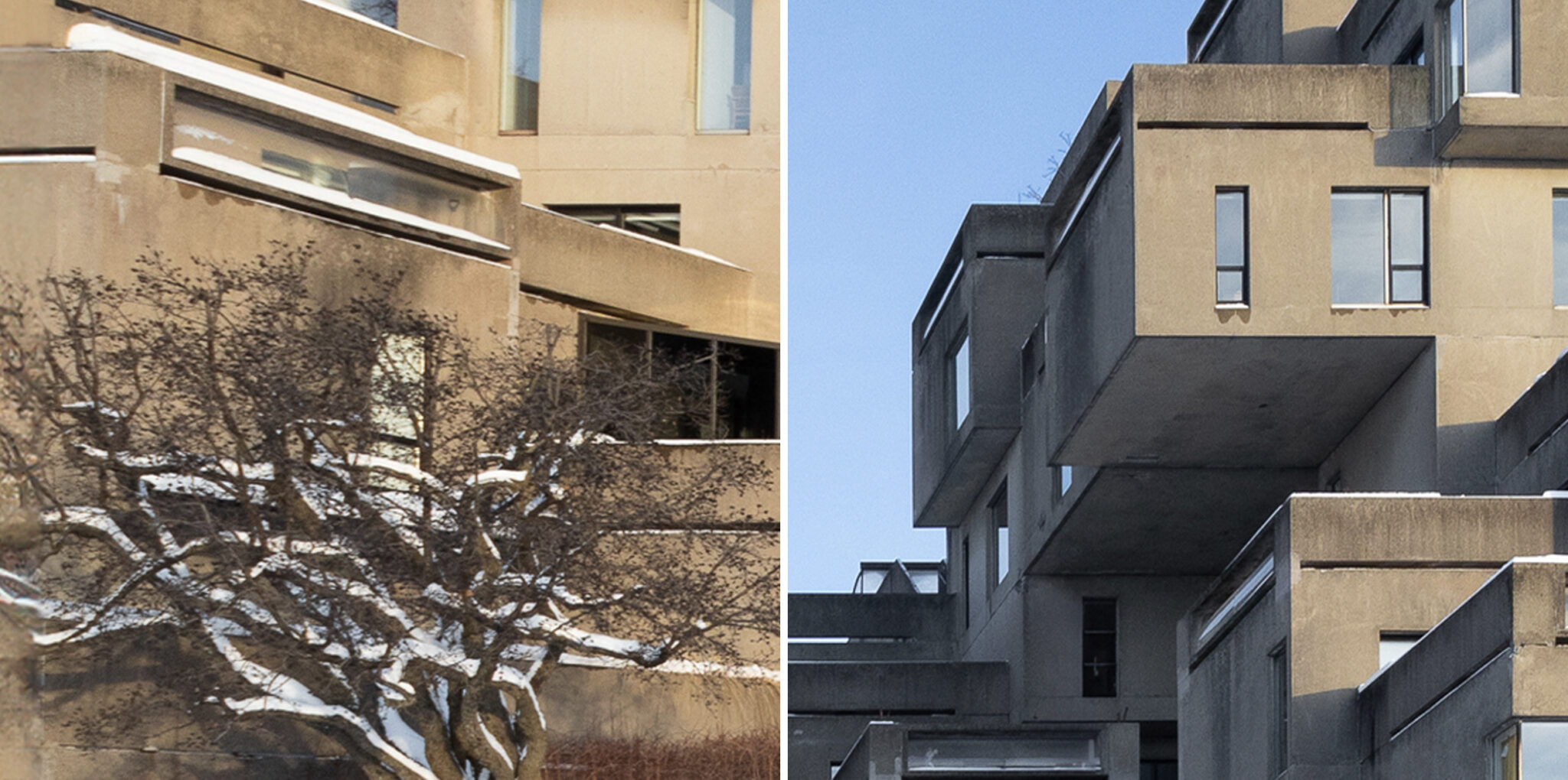 Habitat 67, a famous architectural landmark in Montreal, Canada.